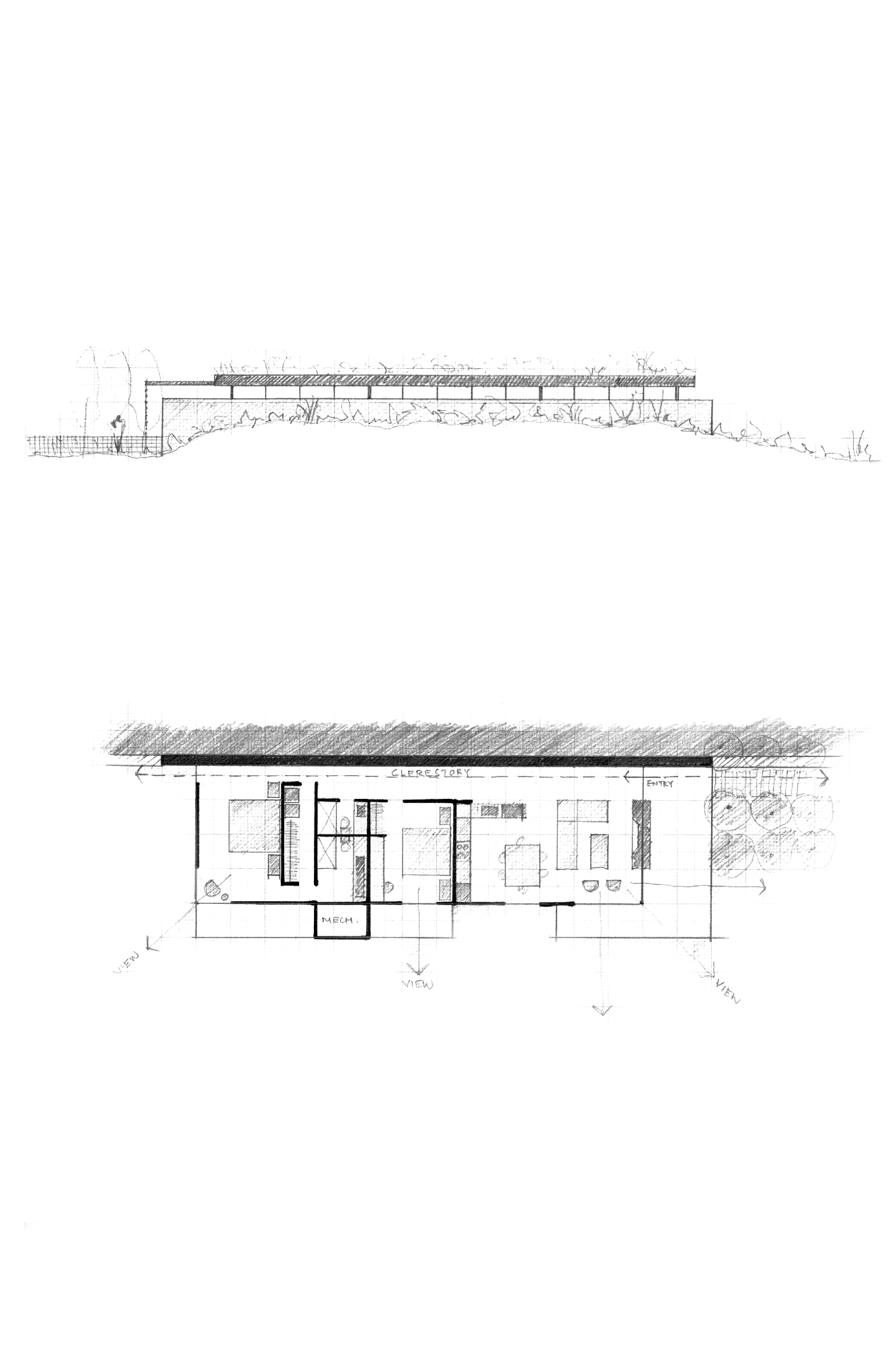 Seamless Sanctuary plans sketch and long elevation Seamless Sanctuary plans sketch and long elevation